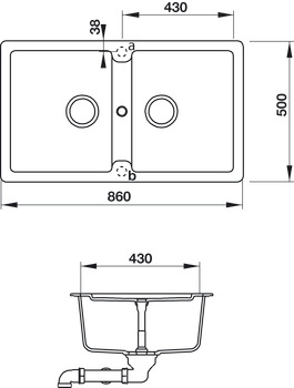 Sink, Häfele Granite Antonius HS-GD8650