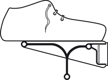 Shoe rack, continuously adjustable